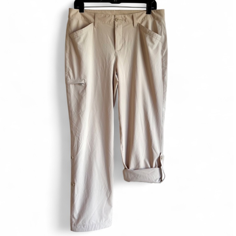 Eddie Bauer Women's Tan Roll Leg Quick Dry Active Pants Size 10